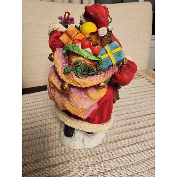 Vintage Dept 56 "IN THE SPIRIT" Santa Claus Porcelain Sculpture - Picture 6 of 6